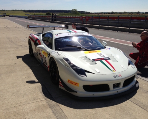 SB Race Engineering at snetterton test with 458 in 2012