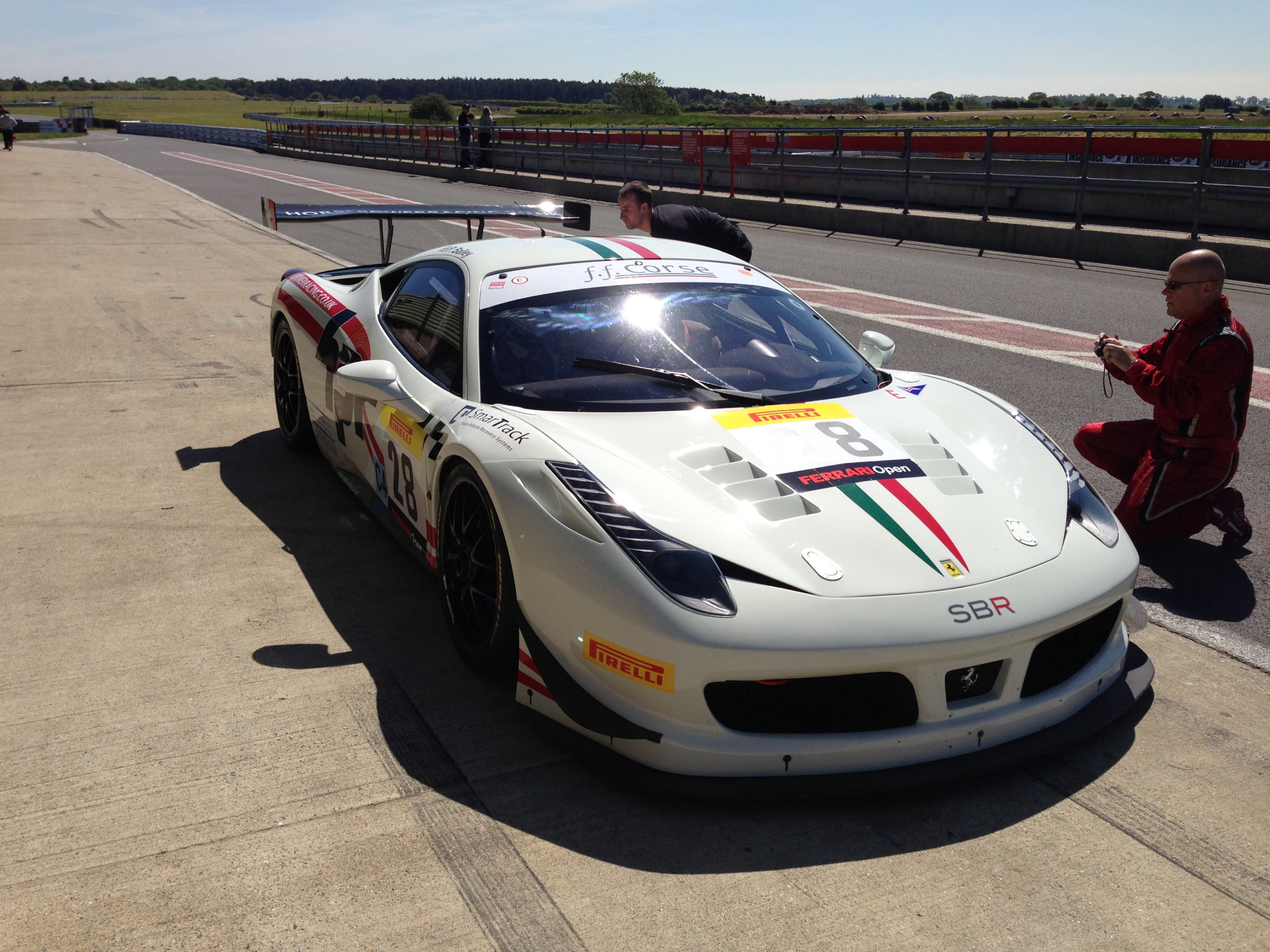 SB Race Engineering at snetterton test with 458 in 2012