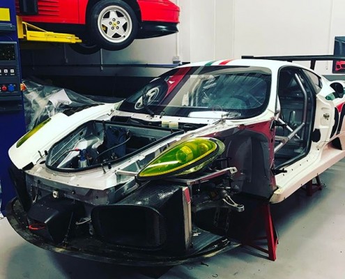 Ferrari F430 GTC in SBR Workshop